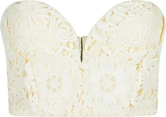 Rotate 3D White Polyester Corset