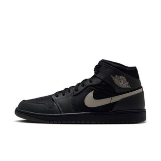 Nike Jordan Mens Air Jordan 1 Mid Utility Shoes in Black | IX6982-001