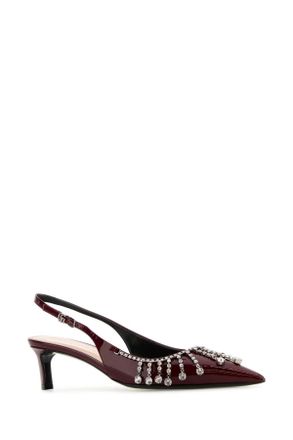 Gucci Womens Burgundy Leather Pumps - Dark Red - Size EU 36