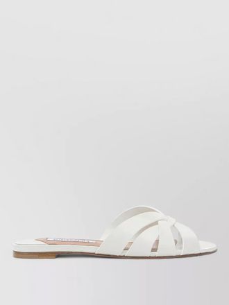 Aquazzura copacabana leather sole open toe slide