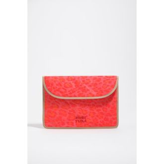 Bimba & Lola Laptop Sleeve in Leopard Pink at Nordstrom