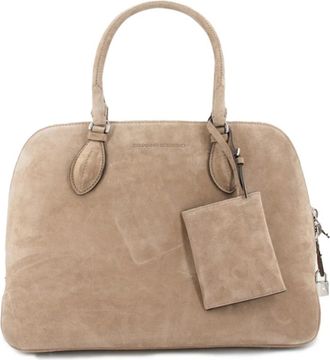 Ermanno Scervino Luxe kalfsleren tas met externe portemonnee - Dames - Handtassen - Beige - ONE Size - Leer - Tassen