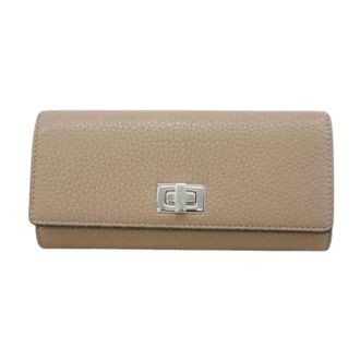 Fendi Pre-owned Wallets, female, Beige, Size: ONE SIZE Pre-owned Long wallet (bi-fold)