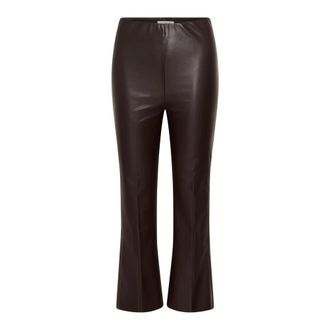 Soaked In Luxury Pantalones Kickflare de PU SLKaylee - Trousers - Mujer - Marr&oacute;n - 2XL