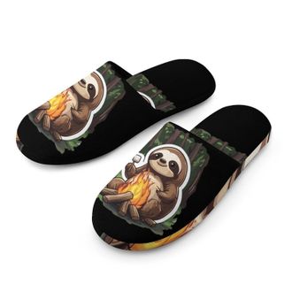 Generic Campfire Sloth Mens House Slippers Slip Indoor Slipper On Shoes Warm Outdoor