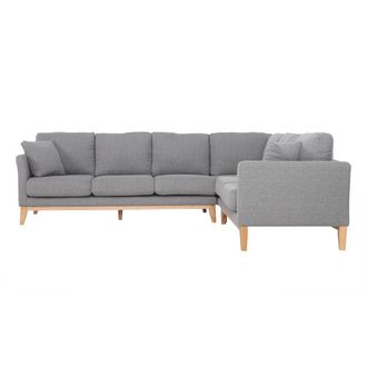 Miliboo Miliboo - Sof&aacute; Rinconera N&oacute;rdico 5-6 Plazas En Tejido Gris Claro Oslo