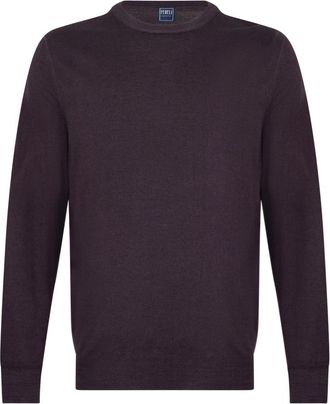 Fedeli Trui met ronde hals - Heren - Ronde hals truien - Paars - XL - Wol - Truien & Vesten