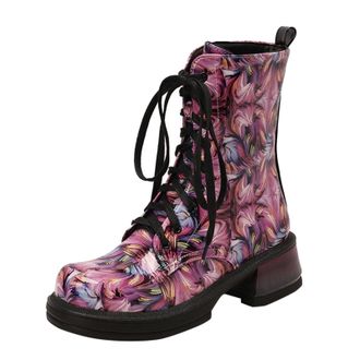 Generic Women Ankle Boots Autumn Winter Fashion Round Toe Square Heel Comfortable Stylish Footwear For Daily Wear (5.5)