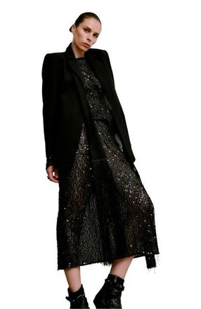 Day Birger Et Mikkelsen Tulli Shimmering Sequin Midi Skirt in Black at Nordstrom, Size 10