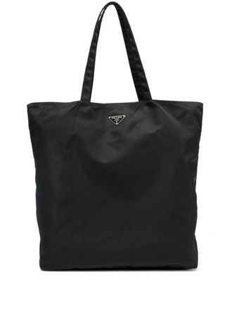 Prada 1990s Tessuto Robot draagtas - Zwart