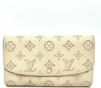 Louis Vuitton White Leather Long Wallet (Bi-Fold) (Pre-Owned)