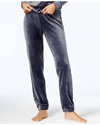 Alfani Womens Sleepwear Velvet Pajama Pants In Thunder