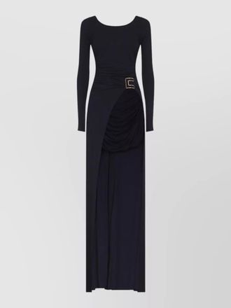 Elisabetta Franchi gathered asymmetric maxi dress