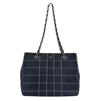 Chanel Pre-owned Tote Bags, female, Blue, Size: ONE SIZE Pre-owned Vintage Tote Bag