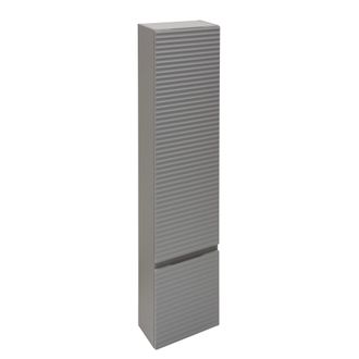 Puma Naturel Mueble De Ba&ntilde;o Alto Naturel Savona 40,2x157x21,7 Cm, Gris Mate (savonav40gm)