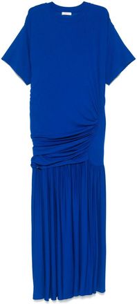 Ferragamo Drop-Waist Draped Midi Dress - Womens - Viscose/Elastane