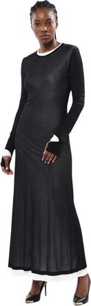 Helmut Lang Black Round Neck Maxi Dress