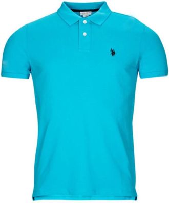 U.S.Polo Association Katoenen Polo Shirt Blauw Turkoois Mannen - Heren - Polos - Blauw - 3XL - Katoen - Tops