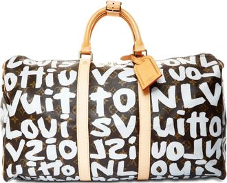 Louis Vuitton Borsa da viaggio Graffiti Keepall 50 Boston 2001 - Marrone