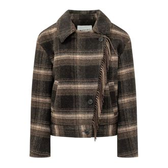 Isabel Marant Jassen, Dames, Bruin, 2Xs, Wol, Galeane Jas