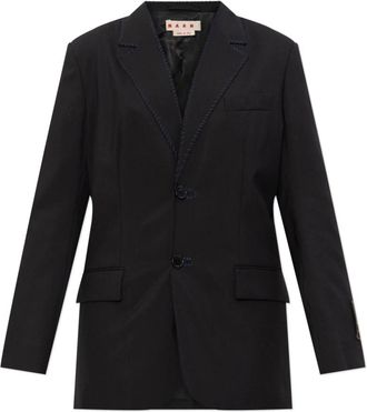 Marni Wollen blazer - Dames - Blazers - Zwart - S - Wol - Jassen