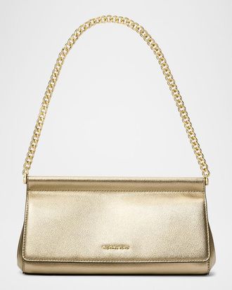Michael Kors Medium Metallic Leather Clutch Bag