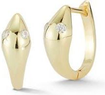 Sphera Milano Cubic Zirconia Snake Huggie Hoop Earrings in Gold at Nordstrom Rack