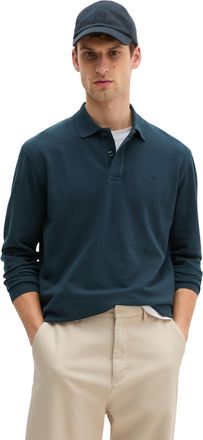 Marc O'Polo Langarm-Poloshirt MARC OPOLO, Herren, Gr. XXL, schwarz navy, Piqu&eacute;, Obermaterial: 95% Baumwolle, 5% Elasthan, regular fit normal, Shirts Langarm-Polos