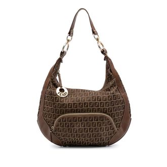 Fendi Pre-owned Fendi Zucchino Canvas Chef Pocket Hobo Ladies GGZZILT1TWK2FB4W