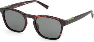 Timberland Vierkante Havana Zonnebril - Heren - Zonnebrillen - Bruin - 52 MM - Accessoires