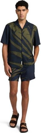 Onia Calder Buckle 5 Swim Trunk in Deep Navy Multi at Nordstrom, Size 34