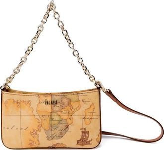 Alviero Martini 1A Classe Katoen Leren Handtas Dames Herfst/Winter Collectie - Dames - Handtassen - Beige - ONE Size - Katoen - Tassen