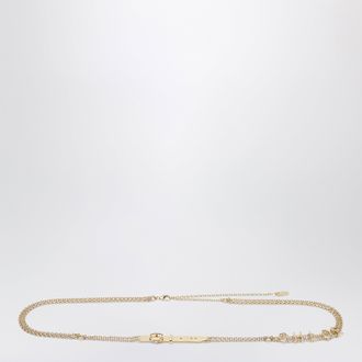 Chlo&eacute; Gold-tone belt with logo lettering