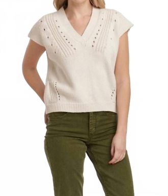 Dear John Denim Una V-Neck Sleeveless Sweater In Ivory
