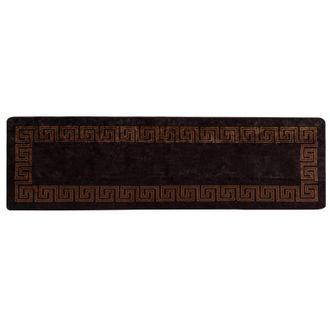 vidaXL Pasillo De Alfombra Marsa Negro 80 X 350 Cm Poli&eacute;ster Y Pvc Vidaxl