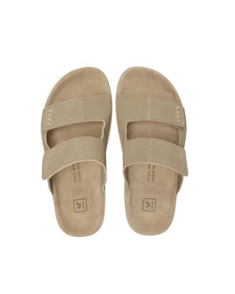 Veja Womens Sandals Etna Taupe Suede Almond Slippers Flat Shoes