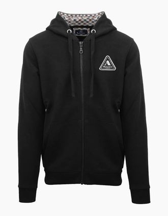 Aquascutum Mens Zp + Hoody S - Black - Size: 2X large