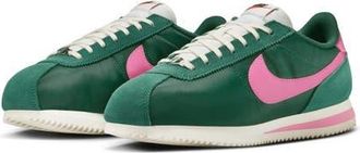 Nike Cortez Sneaker in Fir/Sail/Pink at Nordstrom, Size 6.5