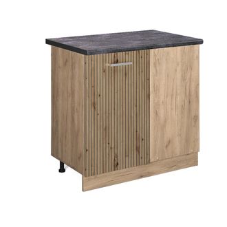Vicco Armario De Esquina R-line, Roble Artesanal, 86 Cm, Et Antracita