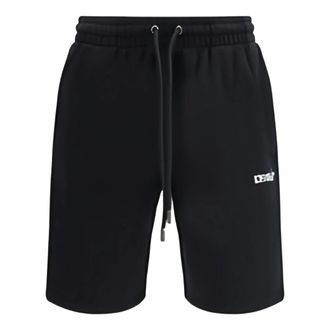 Off-white Casual Shorts, male, Black, Size: 2XL Heraldic Threshold Arrows Skate Sweatshort