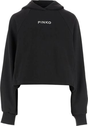 Pinko Felpa con cappuccio e logo - Nero