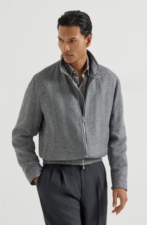 Brunello Cucinelli Outerwear jacket with stand collar in Medium Grey at Nordstrom, Size 58 It