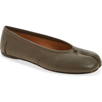 Maison Margiela Tabi Ballet Flat in Brown at Nordstrom, Size 10Us