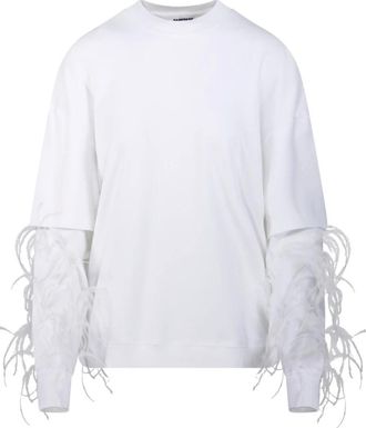 Darkpark Darkpark, Dames, Sweatshirts & Hoodies, Wit, Maat: S Katoen