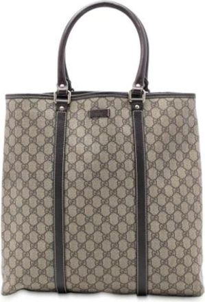 Gucci Pre-owned Tote Bags, female, Beige, Size: ONE SIZE Pre-owned Fabric totes