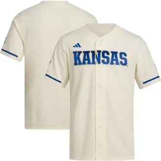 adidas Mens adidas Cream Kansas Jayhawks Replica Baseball Jersey at Nordstrom, Size Xx-Large