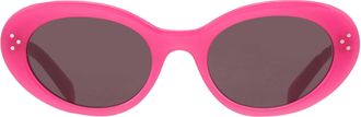 Celine Bold 3 Dots Brown Oval Ladies Sunglasses CL40193I 72E 53