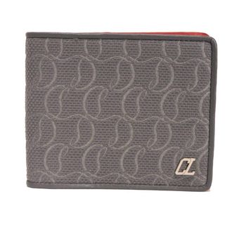 Christian Louboutin Gray Cotton Wallet (Bi-Fold) (Pre-Owned)