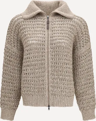 Brunello Cucinelli Cashmere Cardigan with central pocket Female M