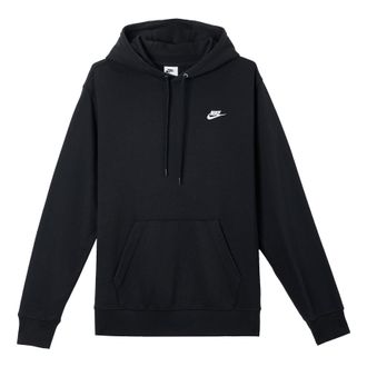 Nike Club Embroided Logo Fleece Hoodie Asia Sizing Black FN3867-010